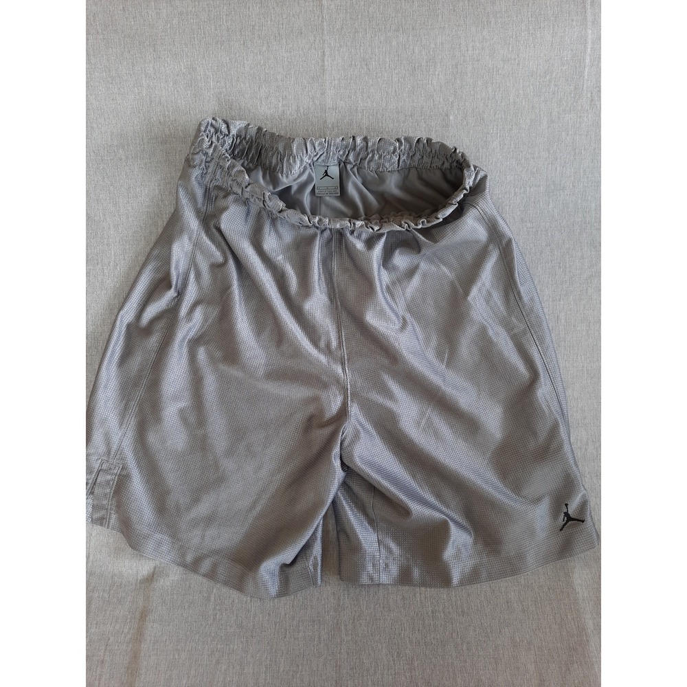 Jordan Men Large Drawstring Stretch Waistband Outdoor Gray Jersey Short